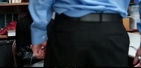  Record Stealing Teen Gets Brutally Fucked By Security Officer